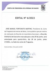 Edital n.º 6/2023 