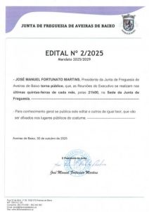 Edital n.º 2/2025 - Reunião de Executivo Mensal