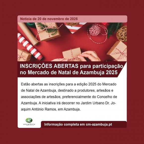 Inscrições abertas para a participação no Mercado de Natal de Azambuja