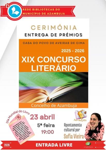 XIX Concurso Liter&aacute;rio - Cerim&oacute;nia entrega de pr&eacute;mios