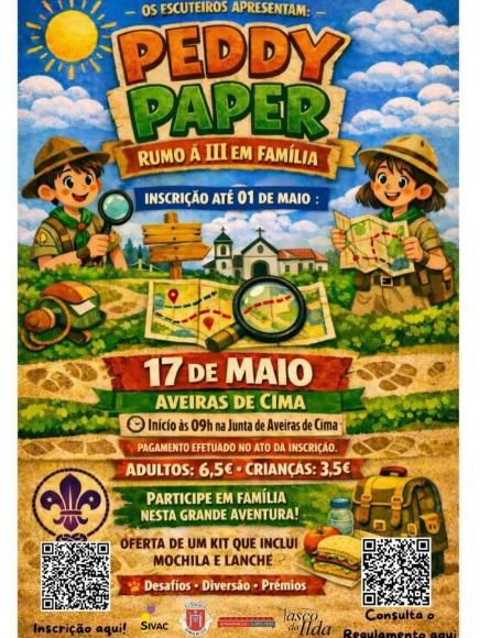 Peddy Paper - Rumo &agrave; III em Fam&iacute;lia - Agrupamento 524 de Aveiras de Cima 