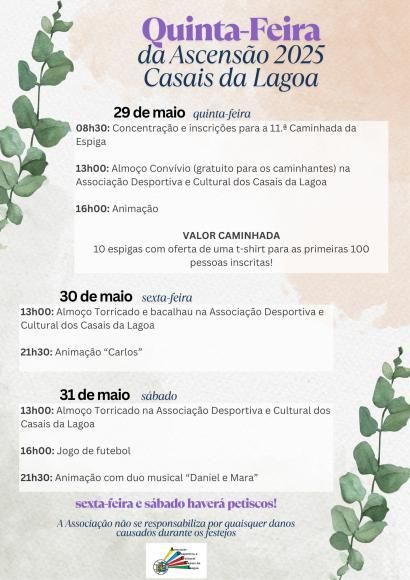 Quinta-feira da Ascensão 2025 - Casais da Lagoa