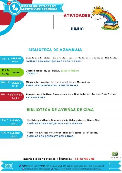 Atividades rede de bibliotecas do Município de Azambuja - junho