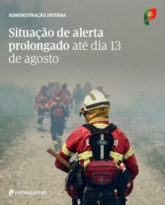 Prorrogação da Declaração da Situação de Alerta em todo o território do continente