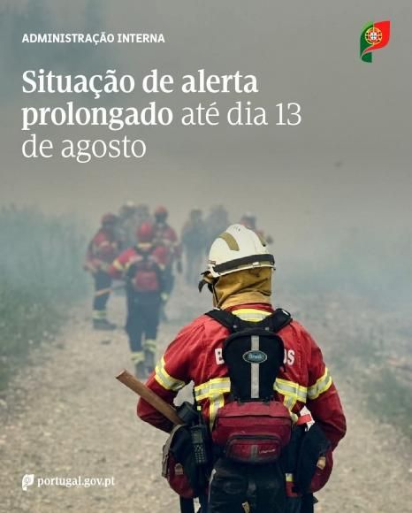 Prorrogação da Declaração da Situação de Alerta em todo o território do continente