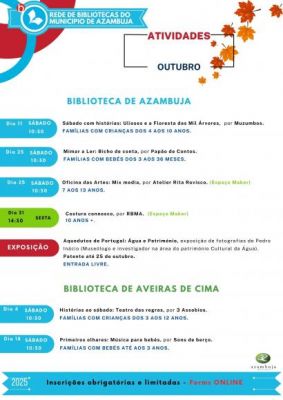 Atividades rede de bibliotecas do Município de Azambuja - outubro