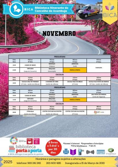BICA - Biblioteca Itinerante do Concelho de Azambuja | Novembro