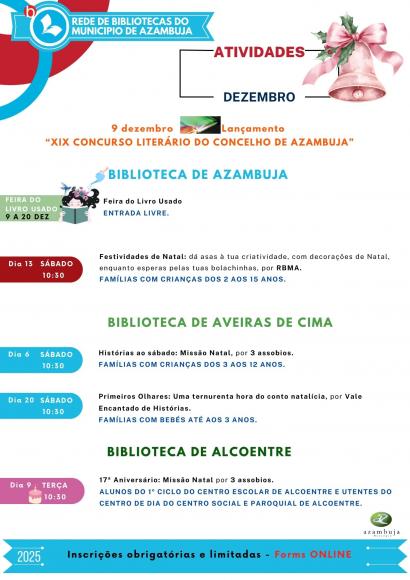 Atividades rede de bibliotecas do Município de Azambuja - dezembro