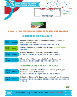 Atividades rede de bibliotecas do Munic&iacute;pio de Azambuja - fevereiro