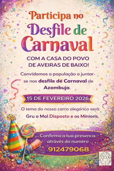 Participe no Desfile de Carnaval!