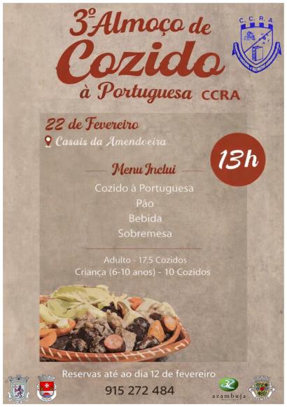 3.&ordm; Almo&ccedil;o de Cozido &agrave; Portuguesa - CCRA