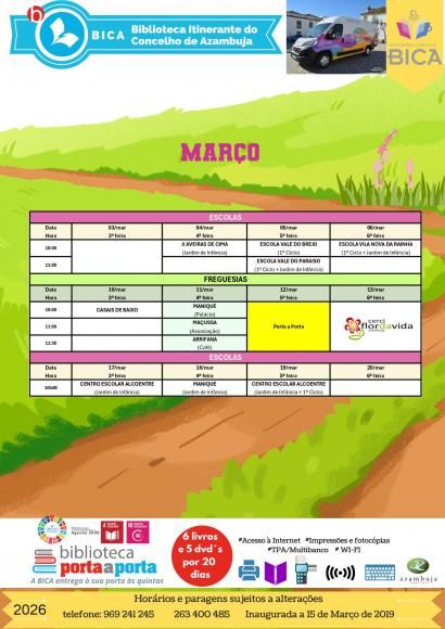 BICA - Biblioteca Itinerante do Concelho de Azambuja | Mar&ccedil;o