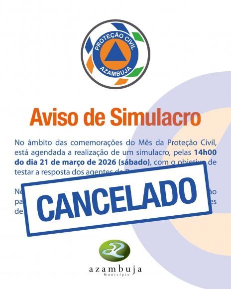 CANCELADO Aviso de Simulacro - 21 de mar&ccedil;o de 2026