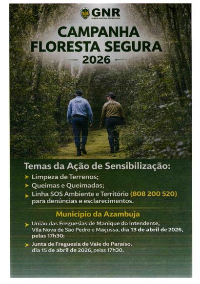 Campanha Floresta Segura 2026 - GNR
