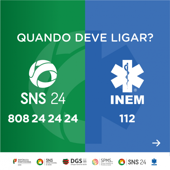 Campanha "Quando ligar SNS 24 ou INEM?"