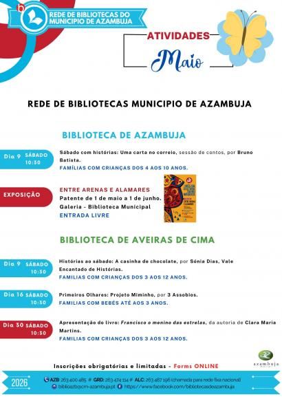 Atividades rede de bibliotecas do Munic&iacute;pio de Azambuja - m&ecirc;s
