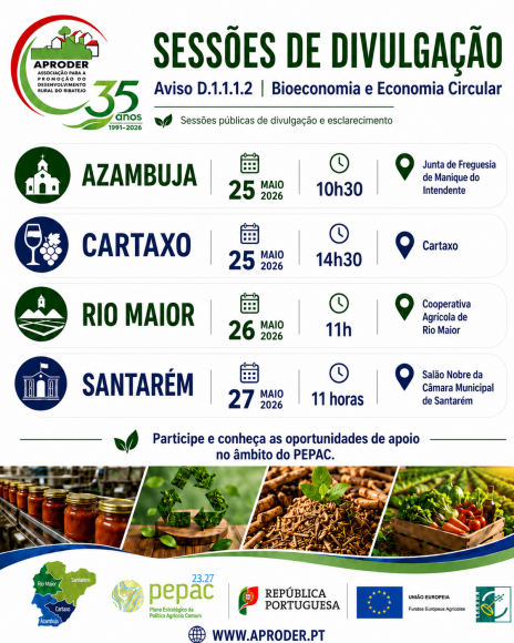 Sess&otilde;es de Divulga&ccedil;&atilde;o - Bioeconomia e Economia Circular - APRODER 