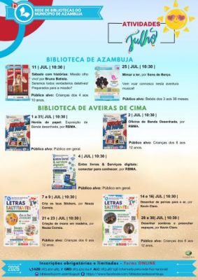 Atividades rede de bibliotecas do Munic&iacute;pio de Azambuja - julho