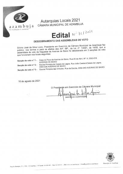 Edital nº 72/2021