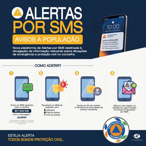 Prote&ccedil;&atilde;o Civil de Azambuja | Alertas por SMS
