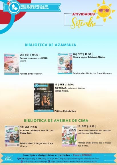 Atividades rede de bibliotecas do Munic&iacute;pio de Azambuja - Setembro