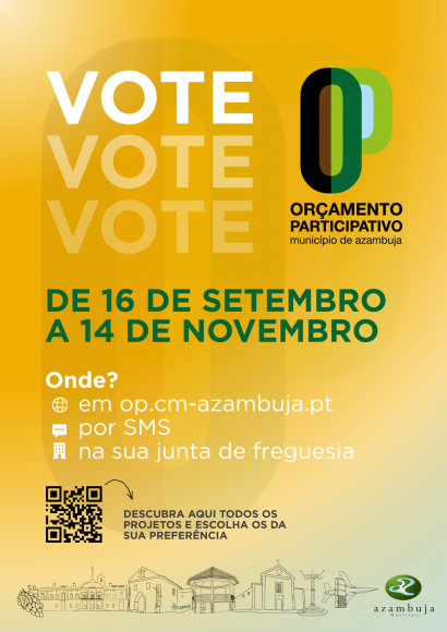 Or&ccedil;amento Participativo de Azambuja 2026 - projetos em vota&ccedil;&atilde;o p&uacute;blica at&eacute; 14 de novembro
