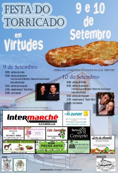 Festa do Torricado em Virtudes  - Aveiras de Baixo Dias 9 e 10 de Setembro