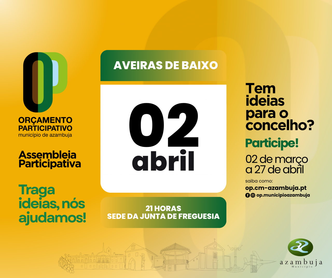 Or&ccedil;amento Participativo - Assembleia Participativa - Freguesia de Aveiras de Baixo