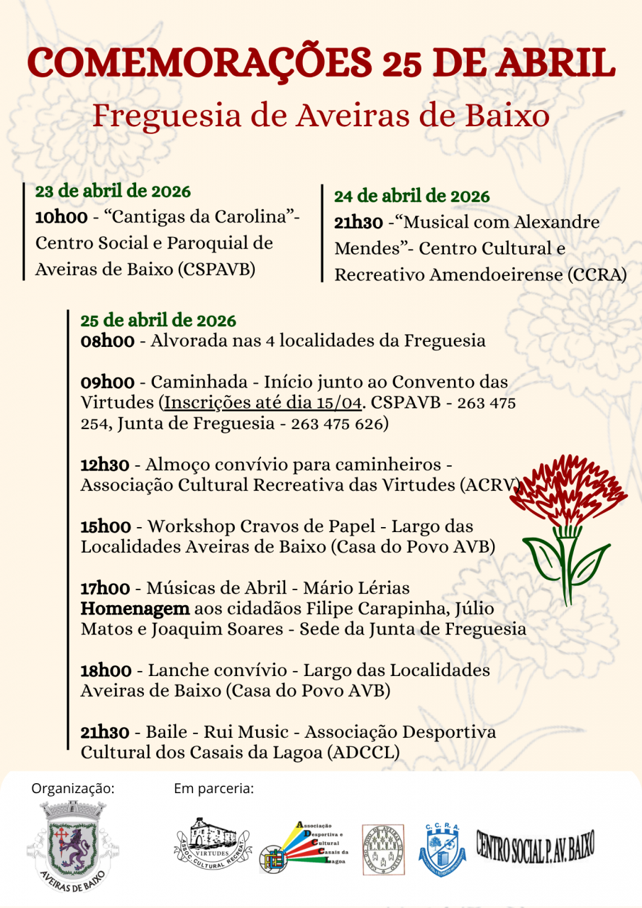 Comemora&ccedil;&otilde;es 25 de abril
