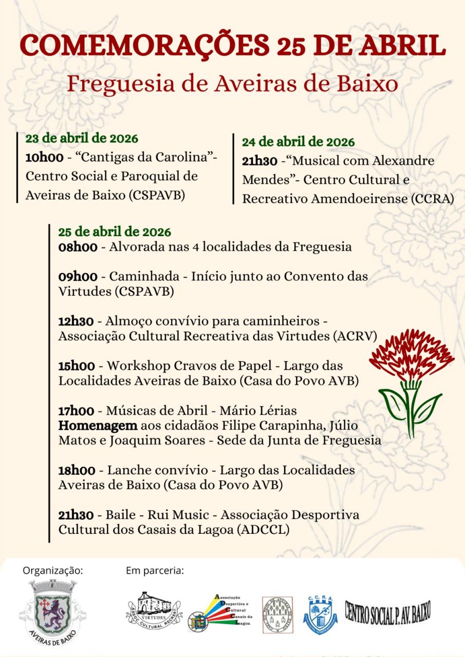 Comemora&ccedil;&otilde;es 25 de abril