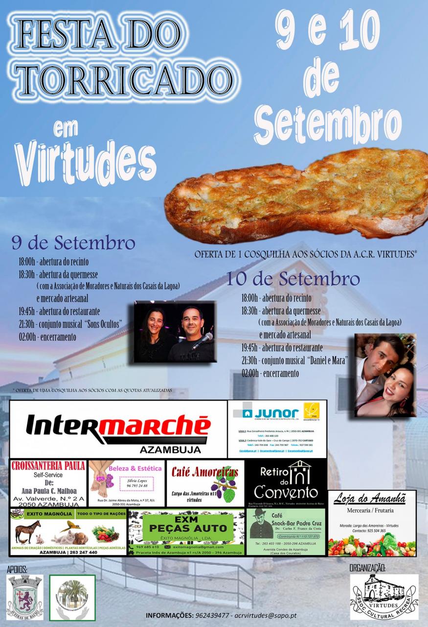 Festa do Torricado em Virtudes  - Aveiras de Baixo Dias 9 e 10 de Setembro