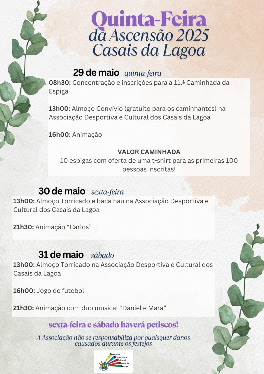 Quinta-feira da Ascensão 2025 - Casais da Lagoa